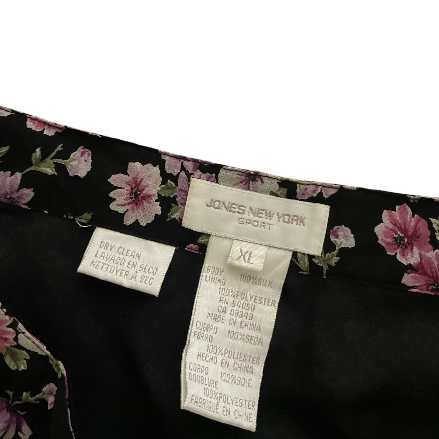 90s 100% Silk Purple Floral Patterned Pants XL
