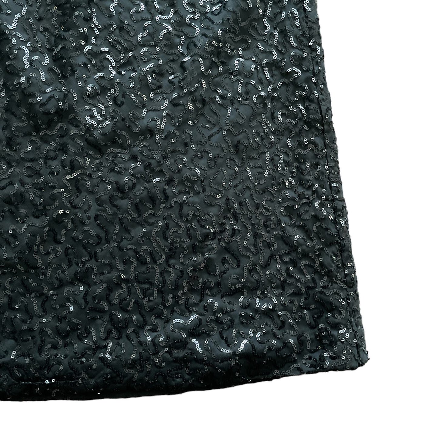 90s Black Sequined Party Skirt 8