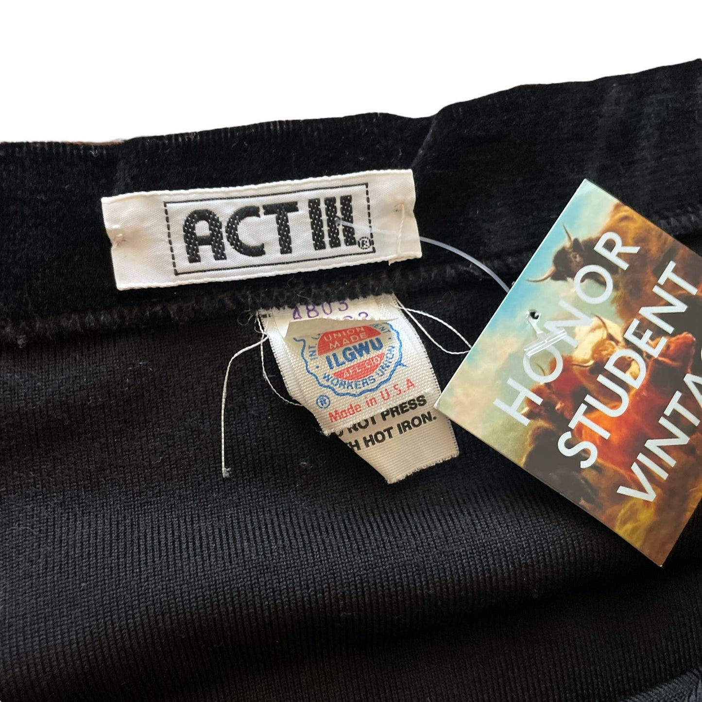 80s Black Velvet Midi Straight Skirt 16