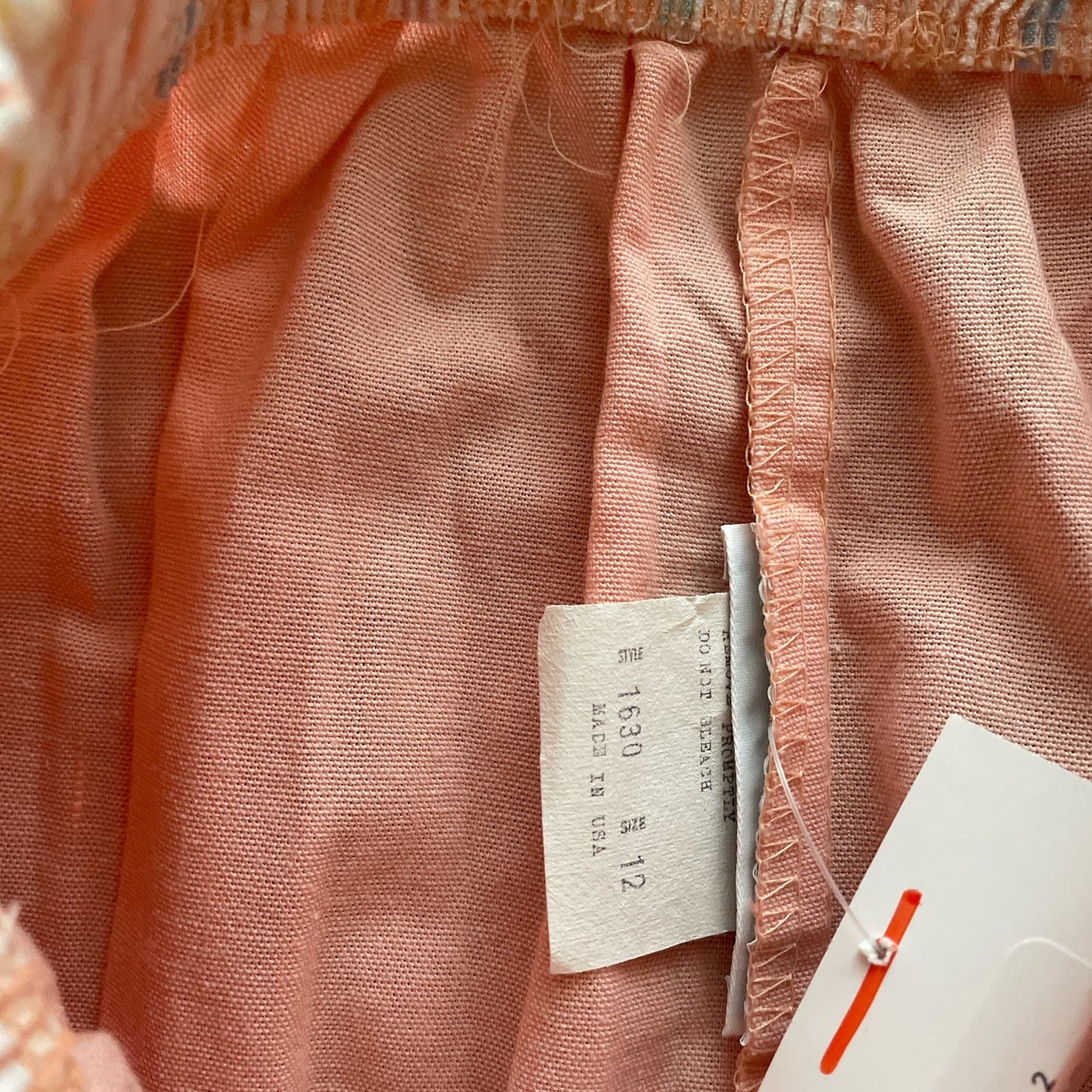 90s Deadstock Baby Pink A-line Skirt 12