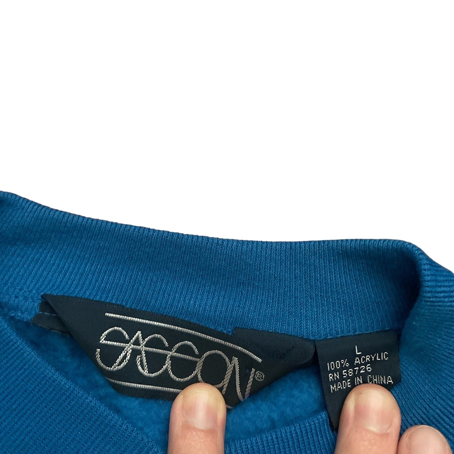 90s Colorblock Patchwork Pullover Knit Sweatshirt L