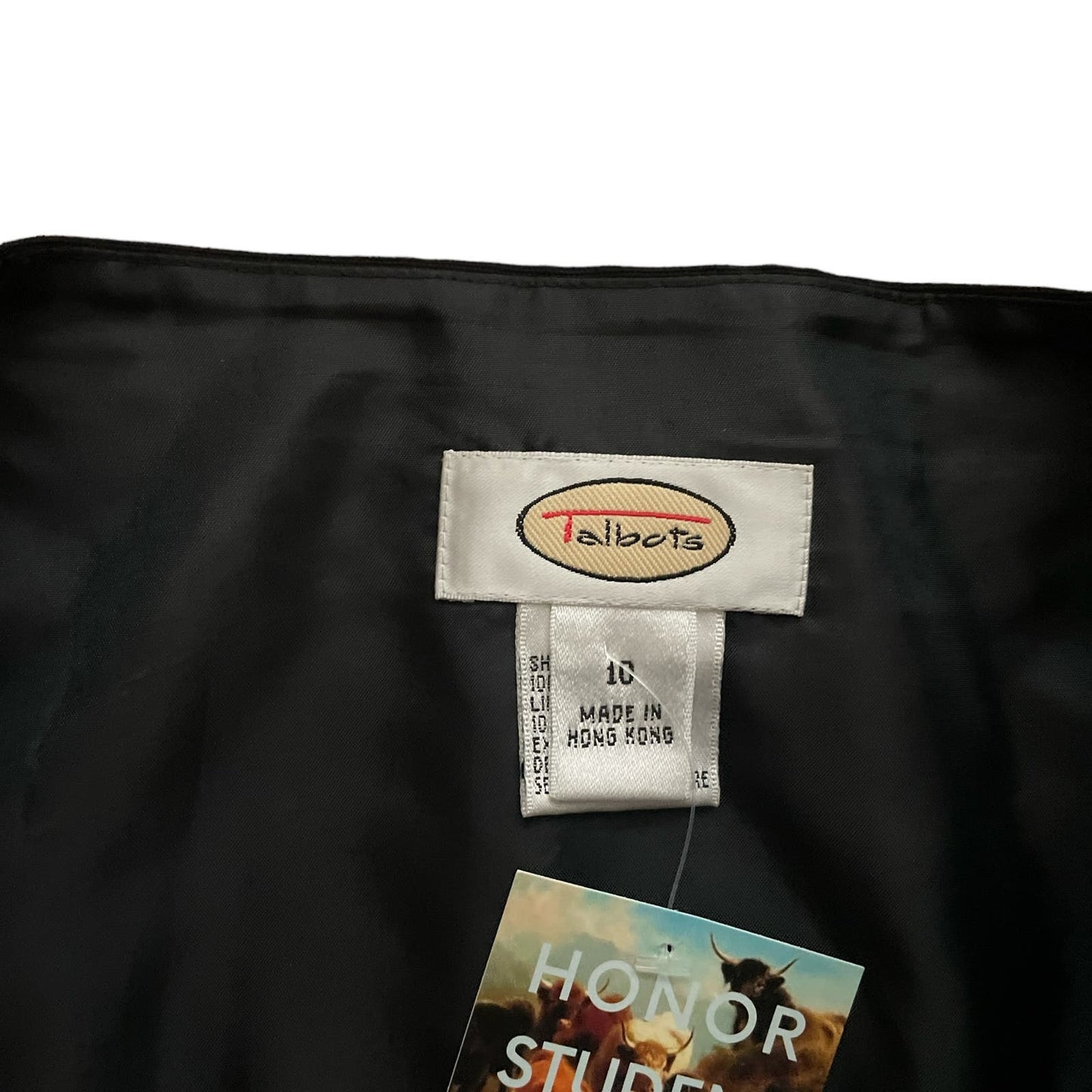 90s Black Cream Folk Embroidered A-line Skirt 10