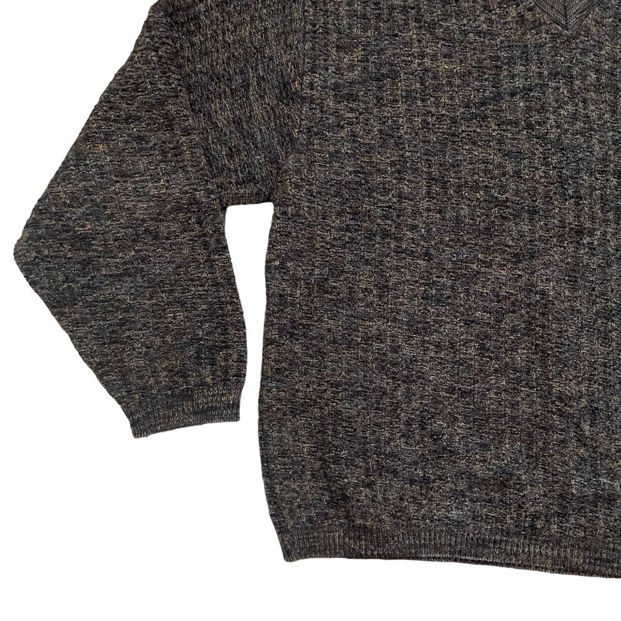 90s Neutral Chunky Knit Cotton Dad Sweater L