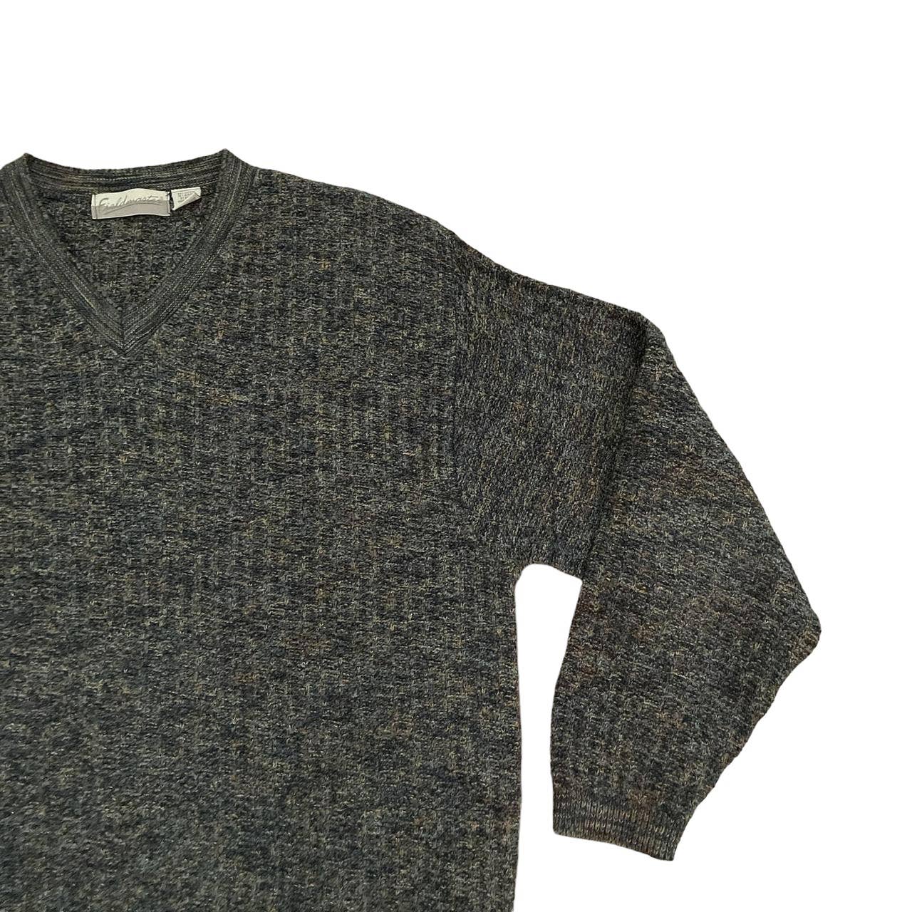 90s Neutral Chunky Knit Cotton Dad Sweater L