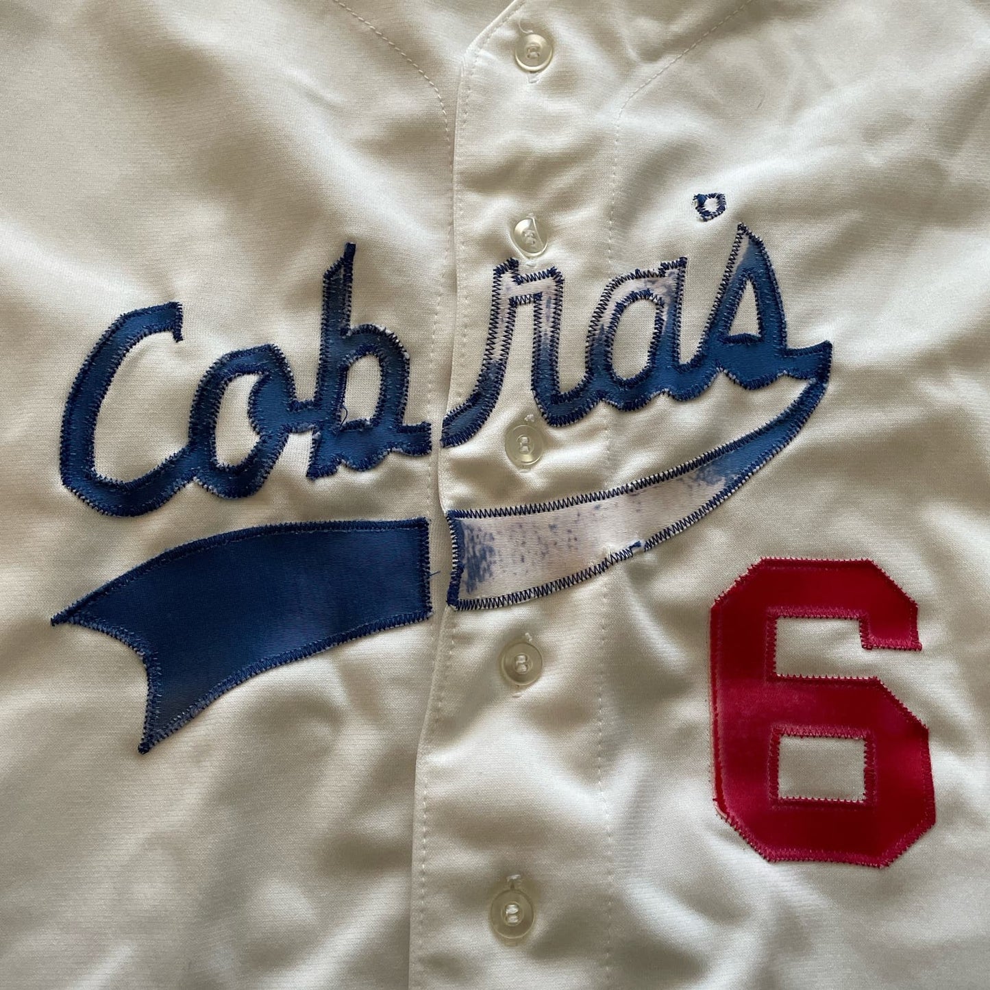 80s Cobra's Button Up Baseball Jersey L