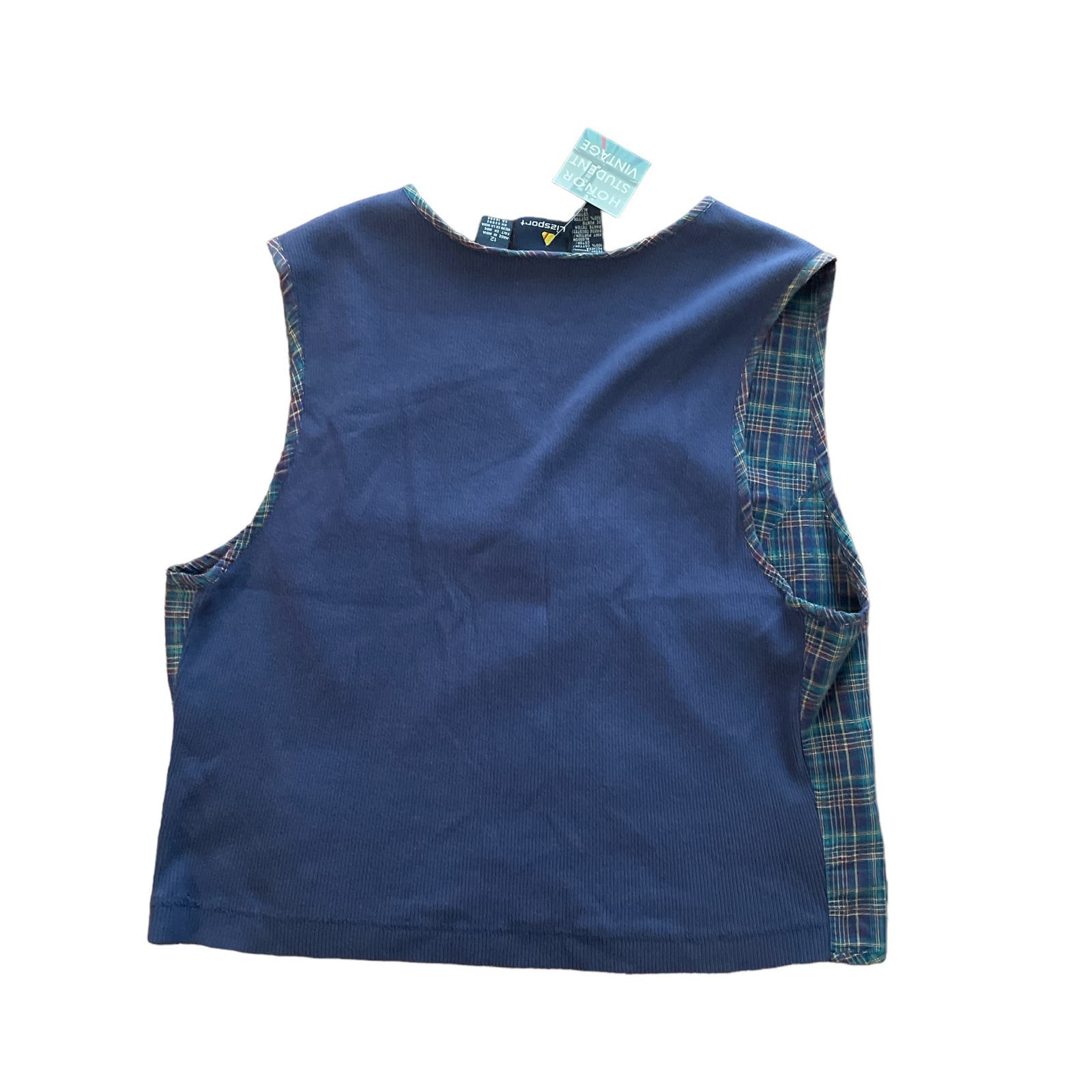 90s Blue Green Tartan Plaid Cotton Button Up Vest 12 – Honor