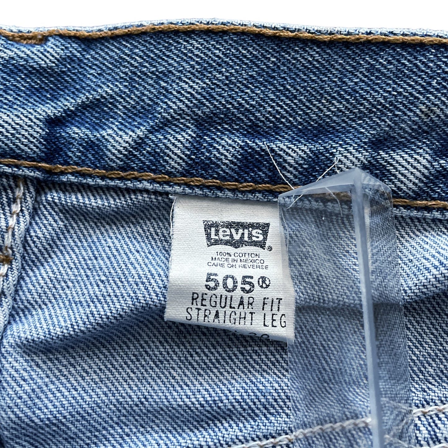 90s Levi's 505 Regular Fit Straight Leg Blue Jeans 38x30