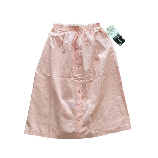 90s Deadstock Baby Pink A-line Skirt 12